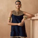 Homa - Navy Blue Sharara Set