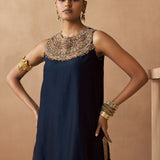 Homa - Navy Blue Sharara Set