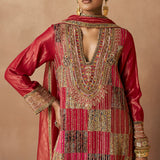 Mehrab - Deep Red Kurta Set