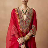 Satya - Deep Red Kurta Set
