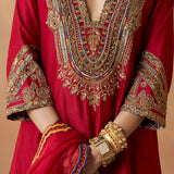 Satya - Deep Red Kurta Set