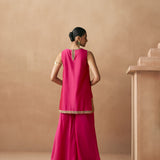 Homa - Crimson Magenta Sharara Set
