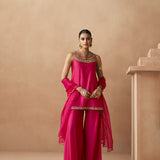 Homa - Crimson Magenta Sharara Set
