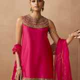 Homa - Crimson Magenta Sharara Set
