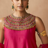 Homa - Crimson Magenta Sharara Set