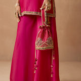 Homa - Crimson Magenta Sharara Set