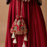 Tattva - Deep Red Anarkali