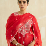 Red Gota & Mirror Kurta Set