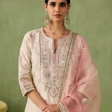 Ivory & Blush Pink Gota Salwar Set