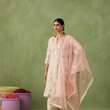 Ivory & Blush Pink Gota Salwar Set-RTS