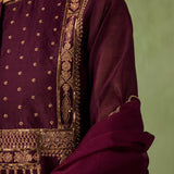 Silk Chanderi Mughal Jaal Kurta Set