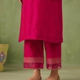 Silk Chanderi Mughal Jaal Kurta Set