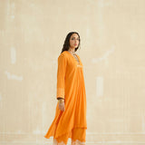 Asymmetrical Cotton Gauze Kurta Set