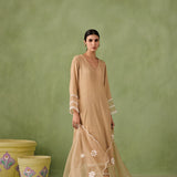 Organza Panel & Lace Kurta Set