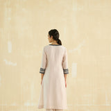 Nude Beige  Kalidaar Embroidered Kurta Set
