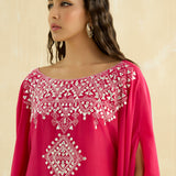 Crimson Magenta Mughal Kaftan