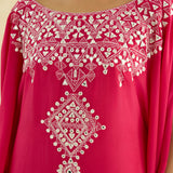Crimson Magenta Mughal Kaftan