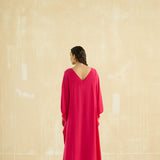 Crimson Magenta Mughal Kaftan