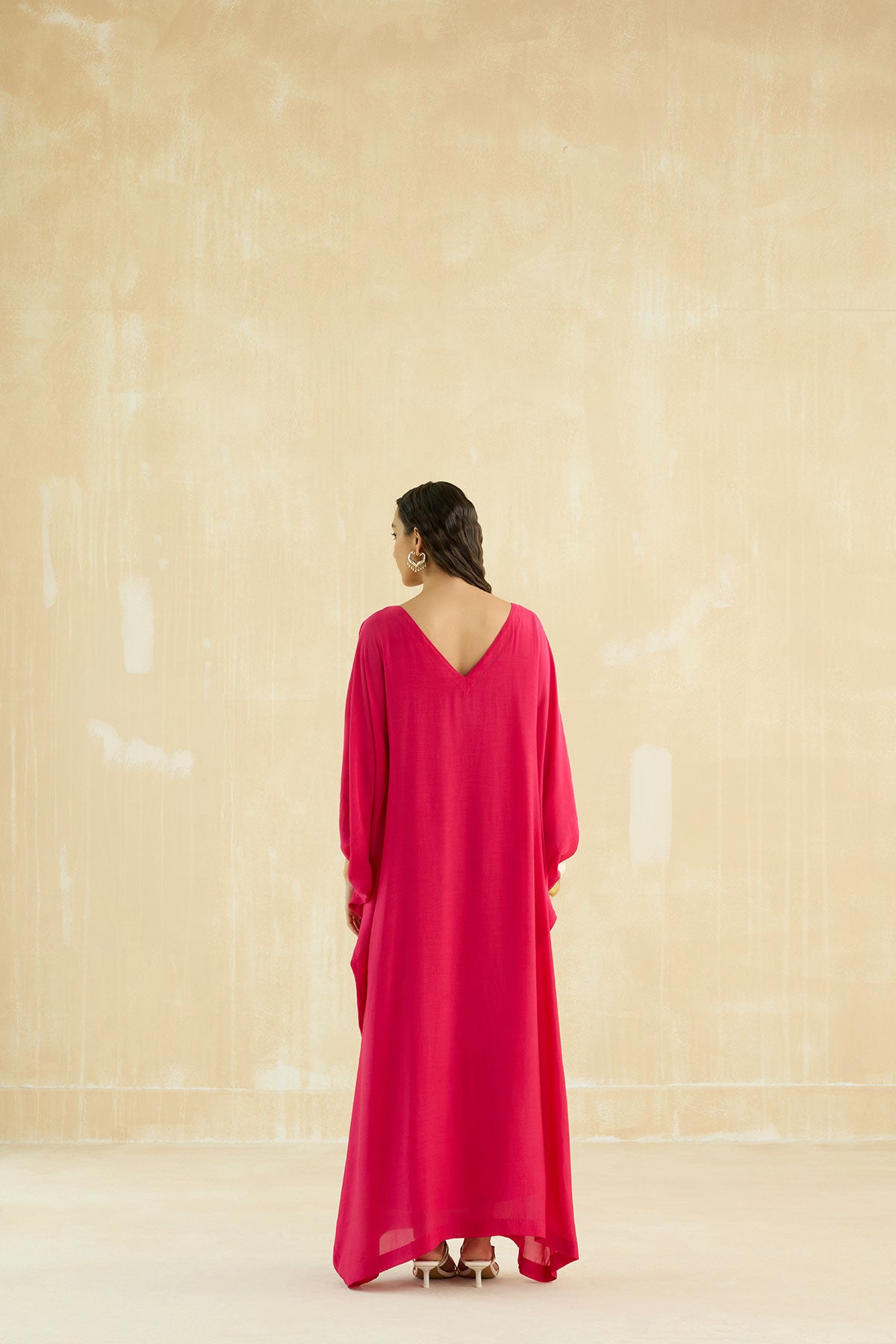 Crimson Magenta Mughal Kaftan