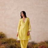 Lemon Breeze Kurta Set-RTS