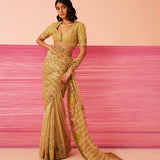 Summer Solstice Geometric Sari