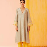 Pearls of Wisdom Contrast Kurta Set