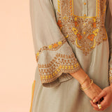 Waves Embroidered Kurta Set