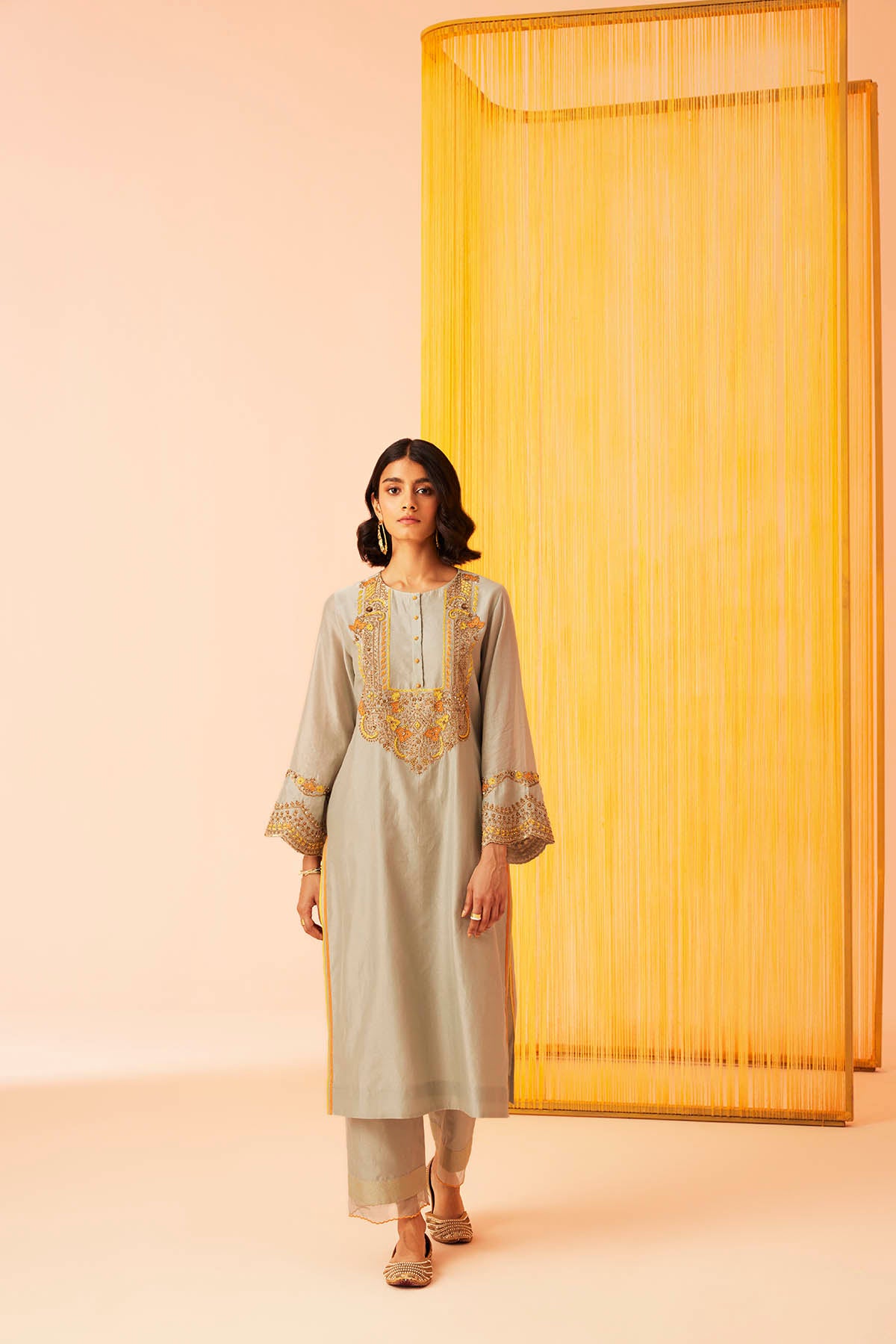 Waves Embroidered Kurta Set