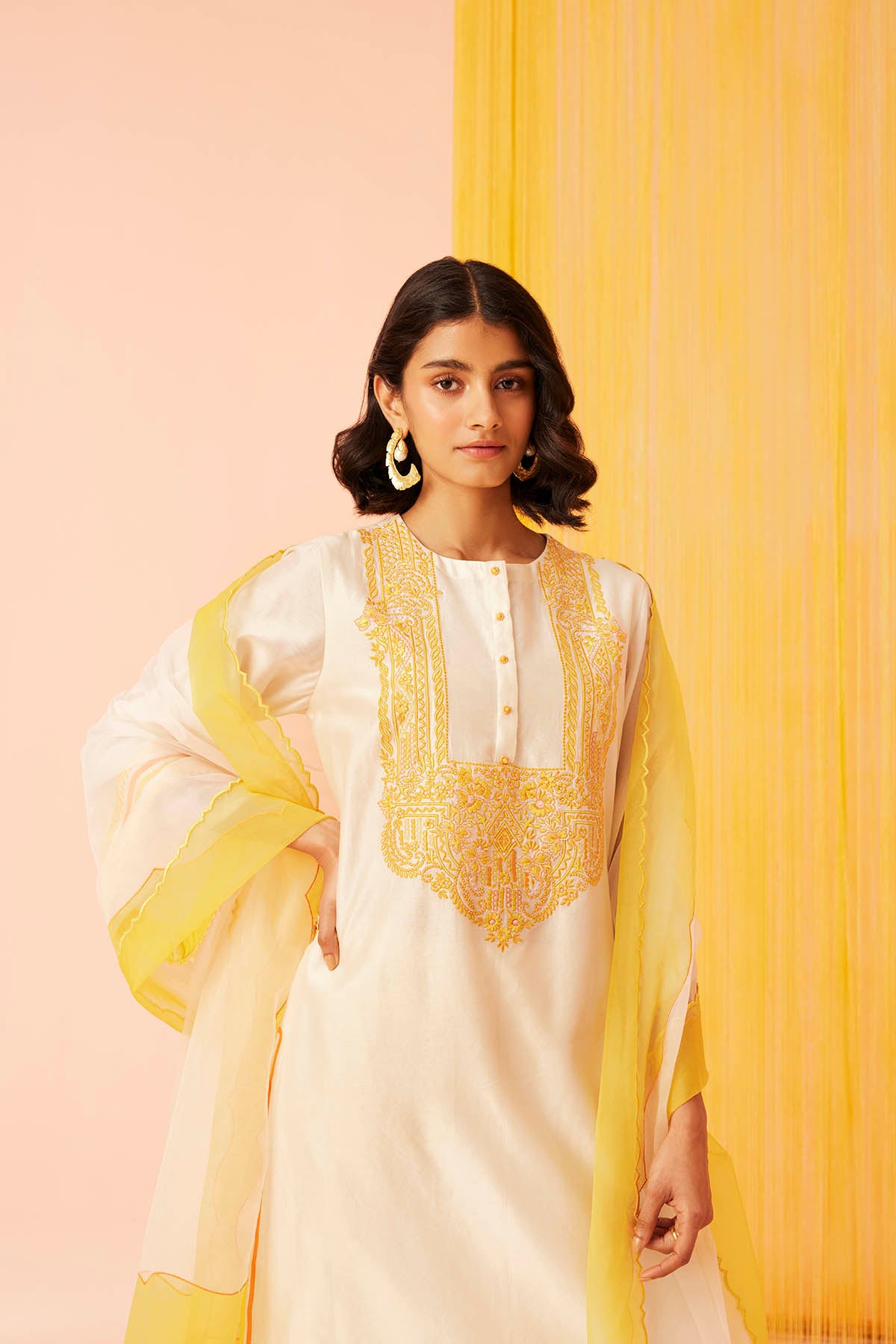 Ivory Bliss Kurta Set-RTS