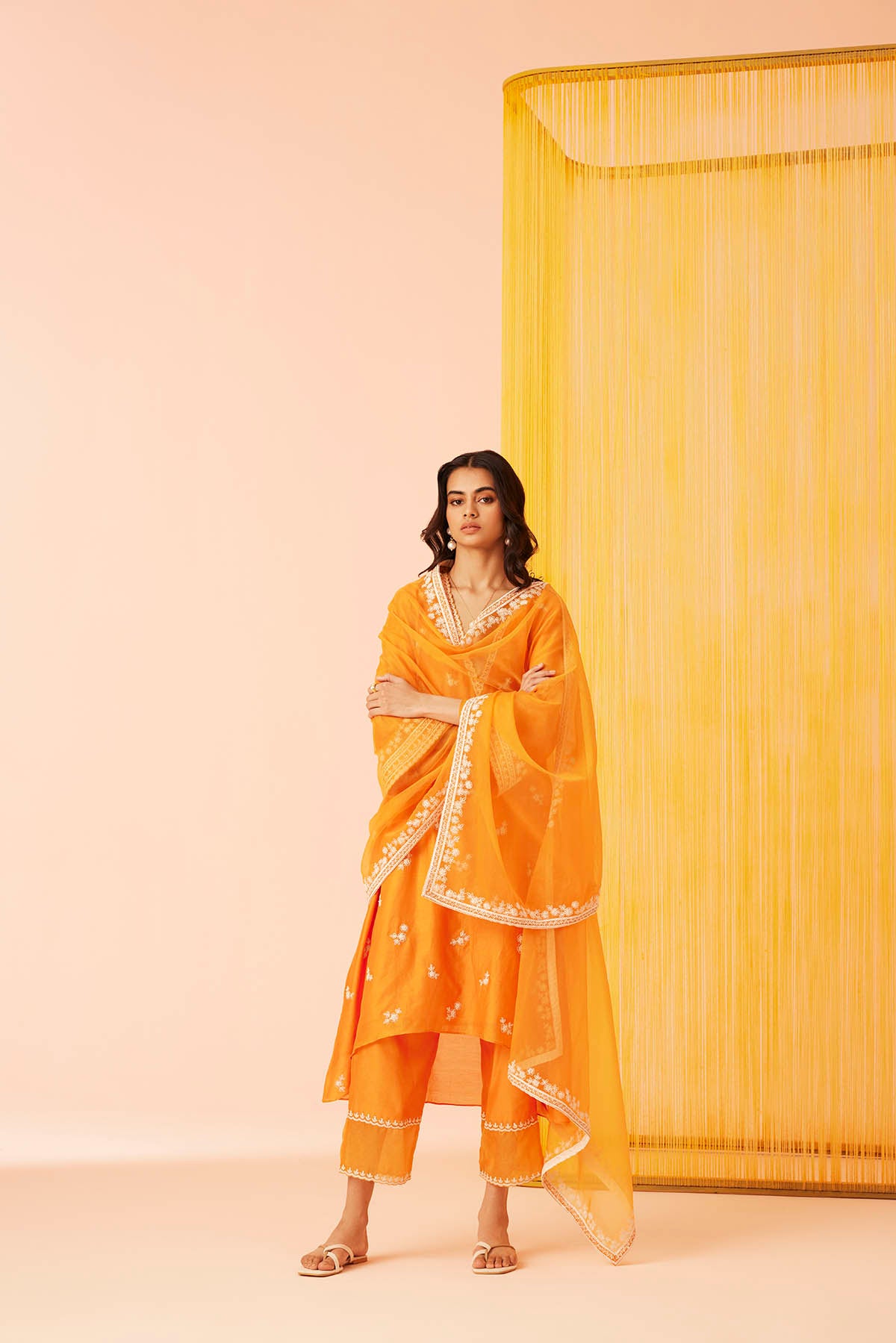 Orange Daydream Dori Kurta Set-RTS