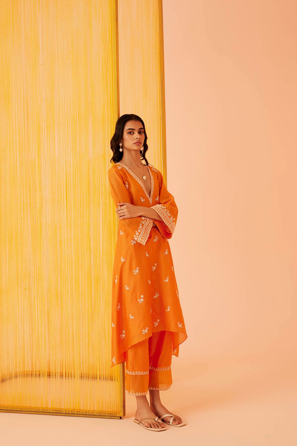 Orange Daydream Dori Kurta Set-RTS