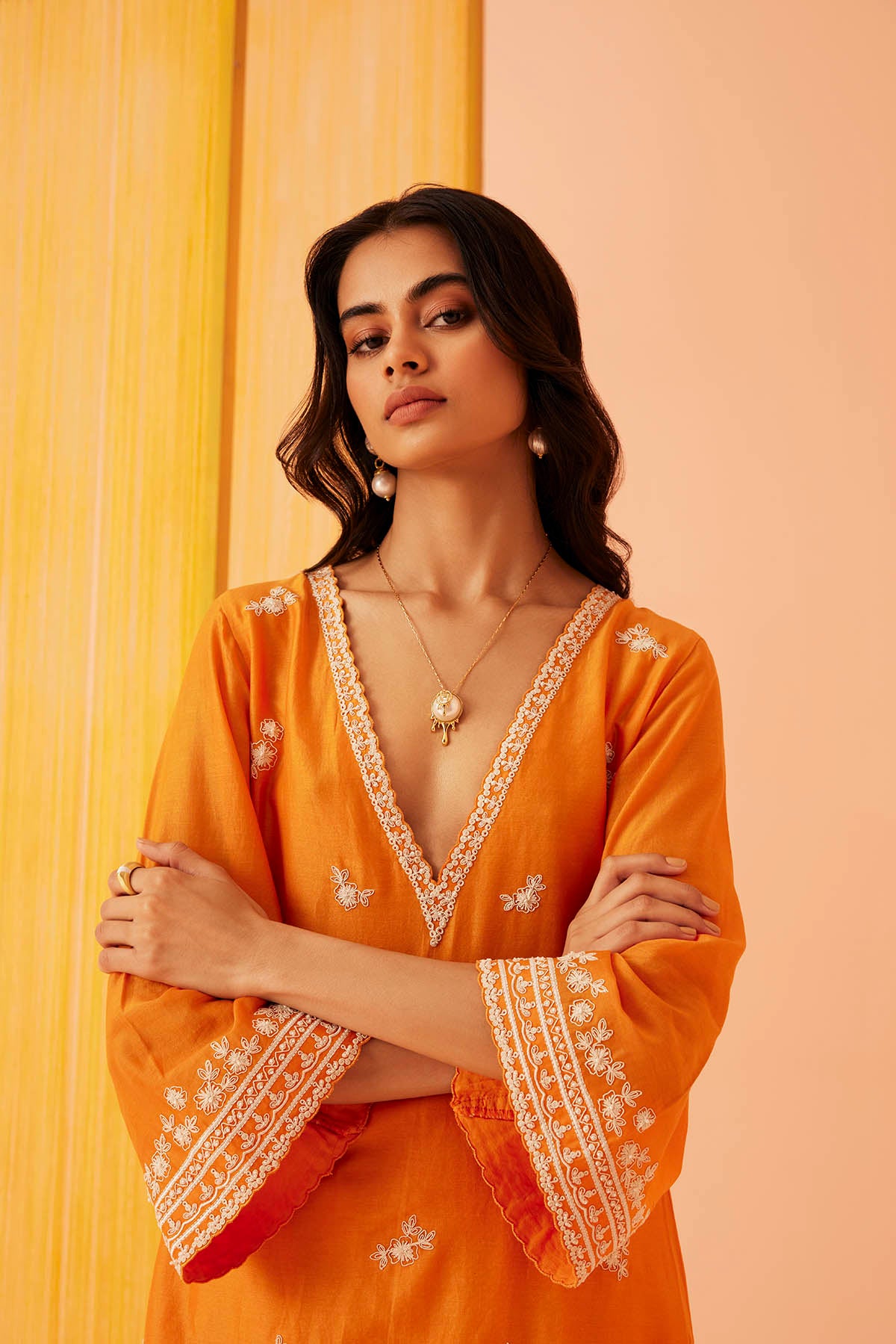 Orange Daydream Dori Kurta Set-RTS