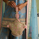 Rooh - Blue Banarasi Gharara Set