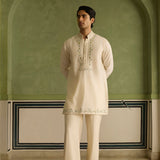 Amaan - Ivory Embroidered Kurta Set