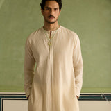 Ruhaan - Ivory Pintucked Kurta Set