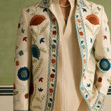 Shaan - Ivory Floral Jacket Set