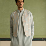 Sukoon - Ice Blue Gilet Set
