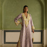 Sajda - Lilac Banarasi Kaftan