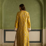 Sajda - Mustard Yellow Banarasi Kaftan