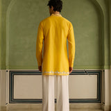 Amaan - Yellow Embroidered Kurta Set