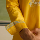 Amaan - Yellow Embroidered Kurta Set