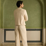 Sabr - Ivory Cropped Jacket Set
