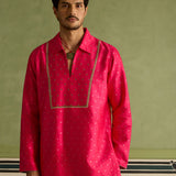 Maahi - Rani Pink Kurta Set