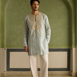 Nawab - Ice Blue Kurta Set