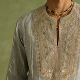 Nawab - Ice Blue Kurta Set