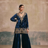 Mehtab Velvet Gharara Set