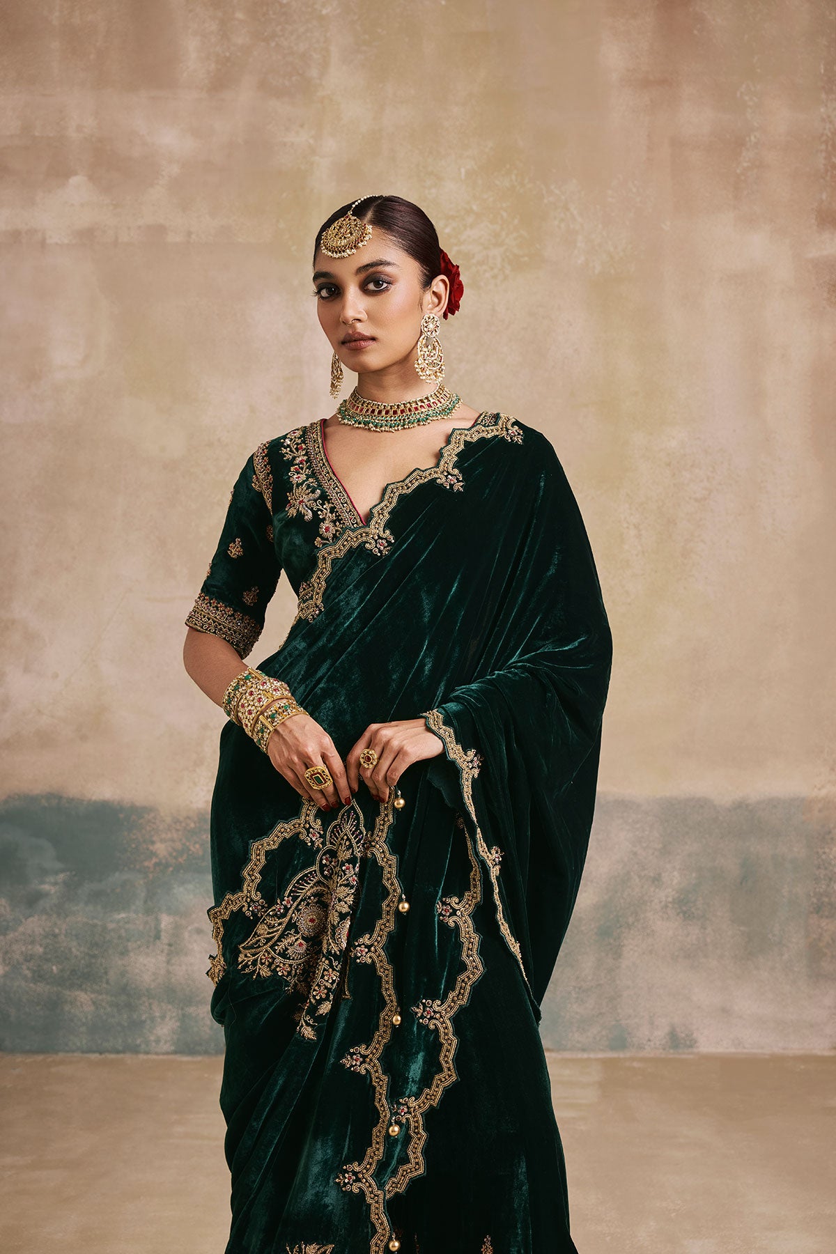 Mehrunissa Draped Sharara Saree