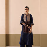 Margin - Navy Kurta Set