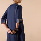 Margin - Navy Kurta Set