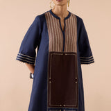Margin - Navy Kurta Set